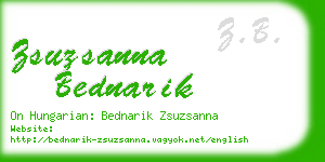 zsuzsanna bednarik business card